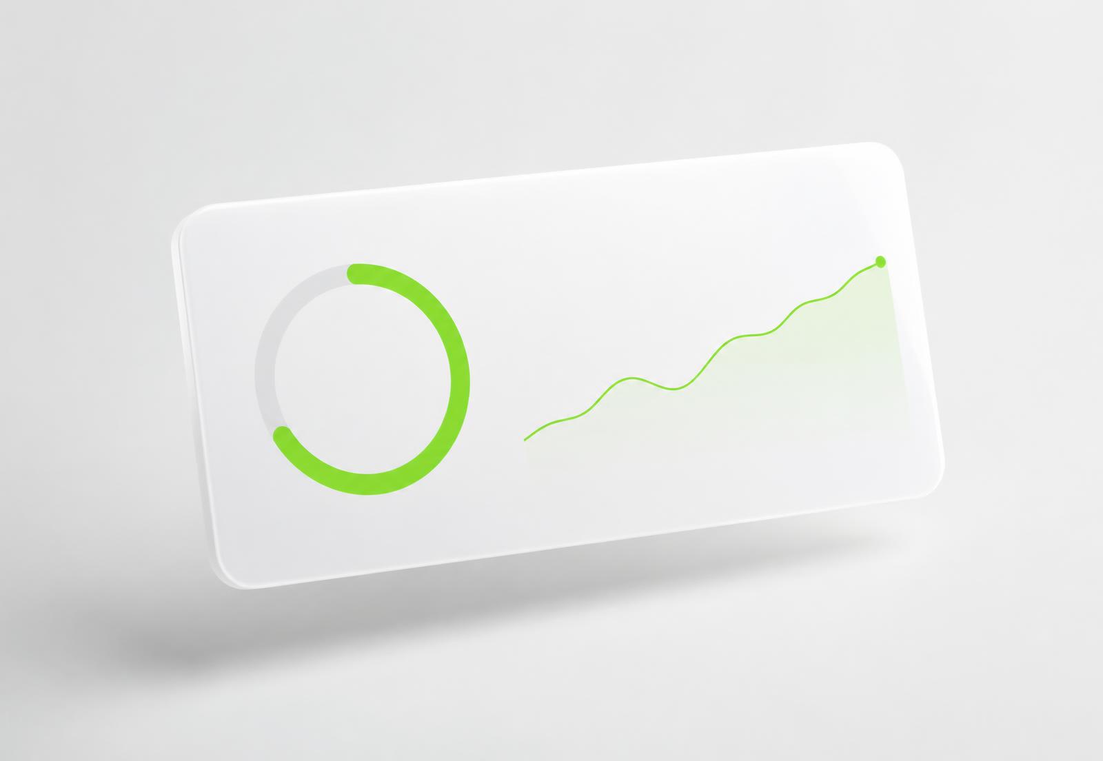 HappyWorka dashboard showing a career score ring and a career health trend chart